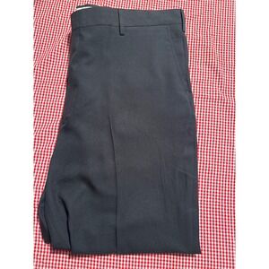 BERLE Mens Charcoal Gray Dress Pants Size 44x34 Flat Front Classic Fit